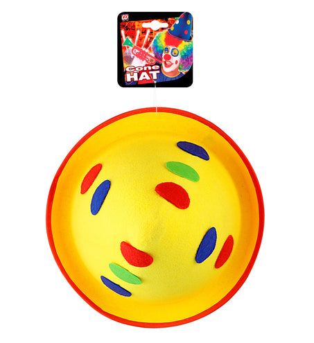 Widmann SRL Clownshoed geel met stippen