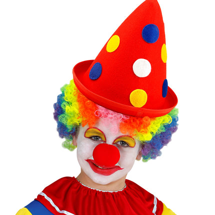 Widmann SRL Clownshoed rood met stippen