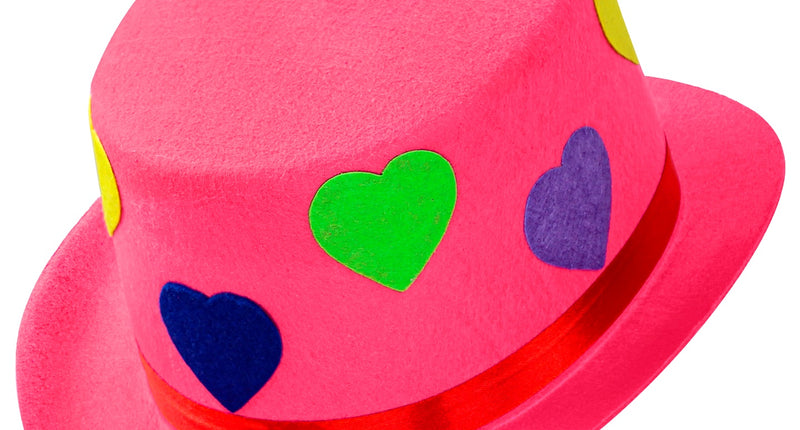 Widmann SRL Clownshoed roze met hartjes