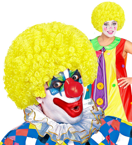 Widmann SRL Clownspruik krulletjes geel
