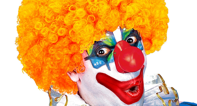 Widmann SRL Clownspruik krulletjes oranje
