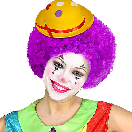Widmann SRL Clownspruik krulletjes paars