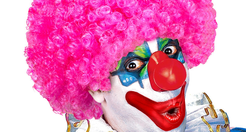 Widmann SRL Clownspruik krulletjes roze