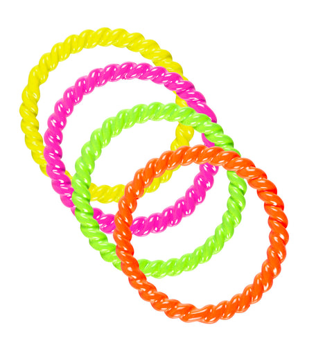 Widmann SRL Coole neon ringen set in vier kleuren