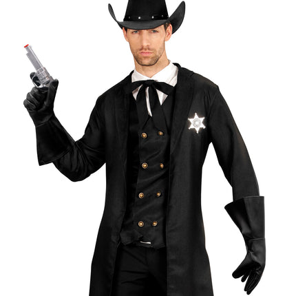 Widmann SRL Cowboy handschoenen lederlook zwart