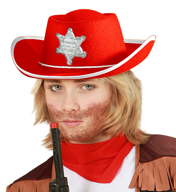 Widmann SRL Cowboy hoed kinderen rood