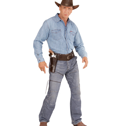 Widmann SRL Cowboy holster bruin met riem