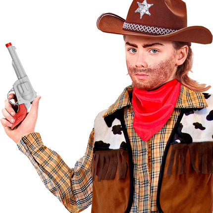 Widmann SRL Cowboy pistool zilver plastic