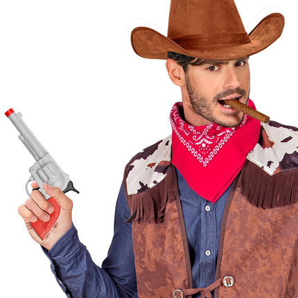 Widmann SRL Cowboy pistool zilver plastic