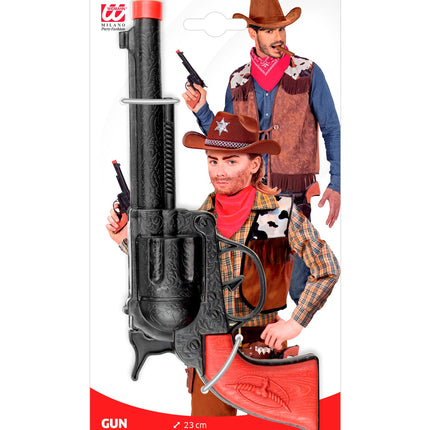 Widmann SRL Cowboy pistool zwart plastic