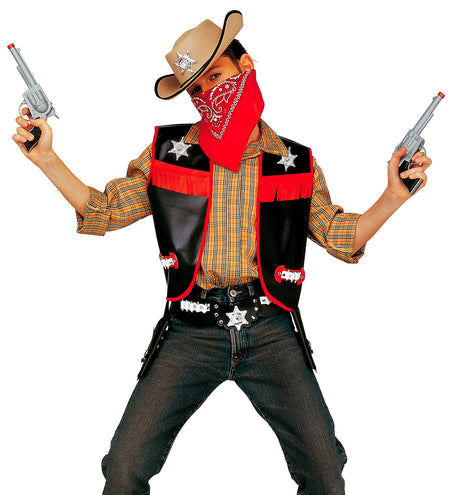 Widmann SRL Cowboy vest zwart kinderen