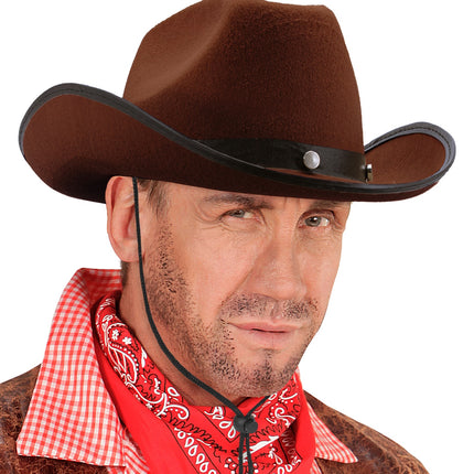 Widmann SRL Cowboyhoed bruin met studs