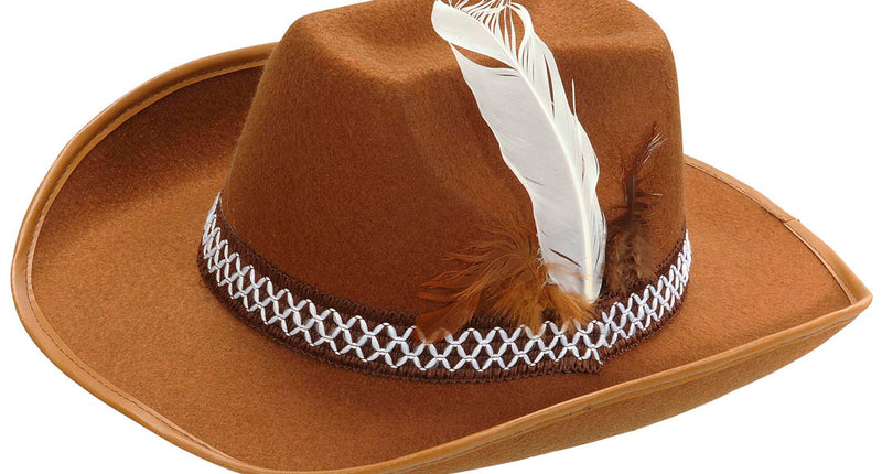Widmann SRL Cowboyhoed Bruin Met Veren Kind