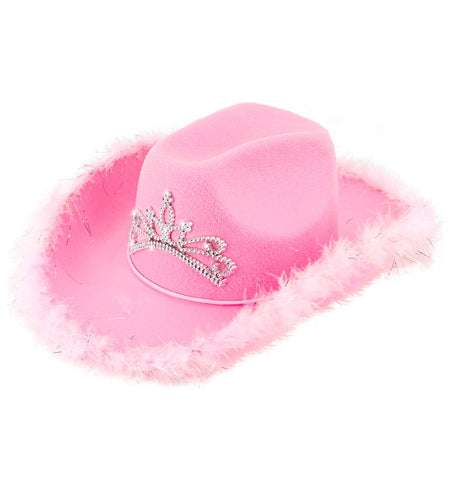 Widmann SRL Cowboyhoed Daisy met tiara roze