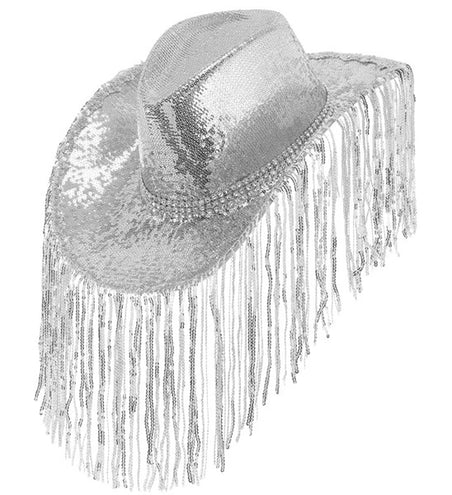 Widmann SRL Cowboyhoed pailletten met strass en franje Anouk