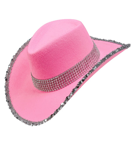 Widmann SRL Cowboyhoed roze bling