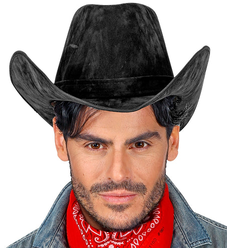 Widmann SRL Cowboyhoed suede look in de kleur zwart