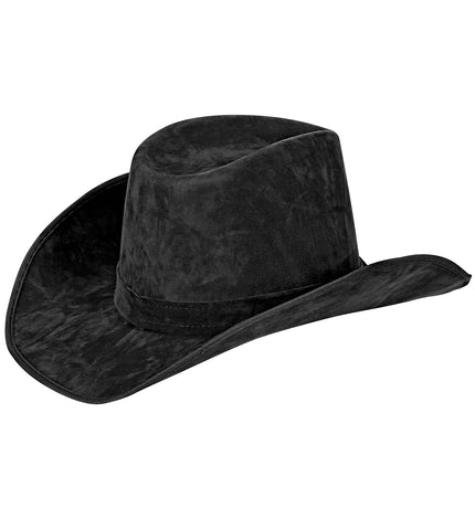 Widmann SRL Cowboyhoed suede look in de kleur zwart