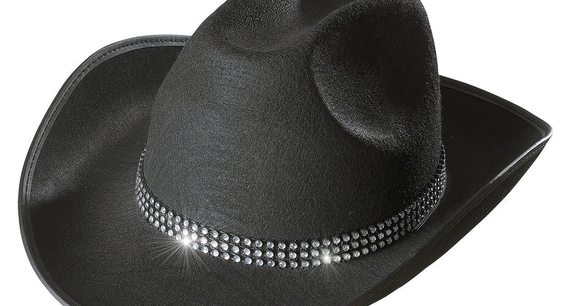 Widmann SRL Cowboyhoed zwart met strass band