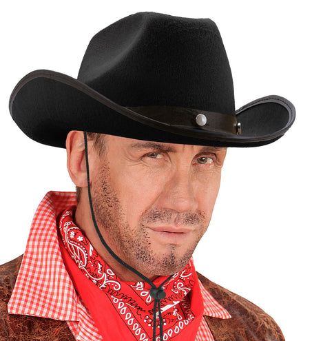 Widmann SRL Cowboyhoed zwart met studs