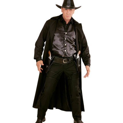 Widmann SRL Cowboyholster dubbel met riem zwart