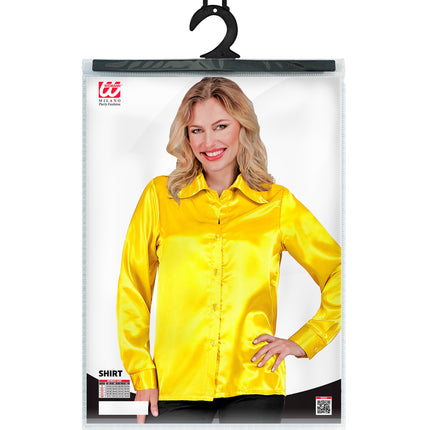Widmann SRL Dames jaren 70 disco blouse geel