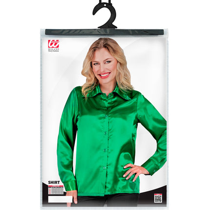 Widmann SRL Dames jaren 70 disco blouse groen