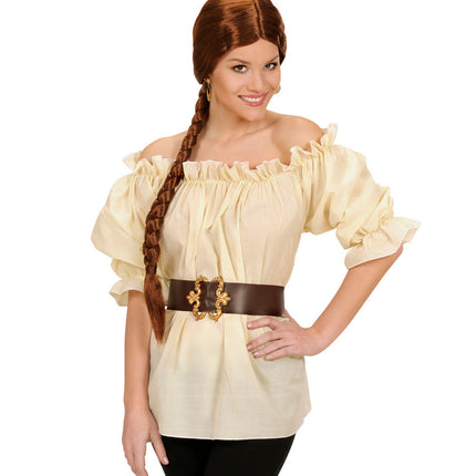Widmann SRL Dames piraten blouse beige