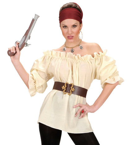 Widmann SRL Dames piraten blouse beige