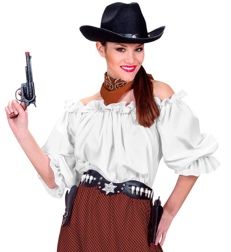 Widmann SRL Dames piraten blouse wit