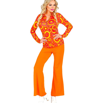 Widmann SRL Damesshirt jaren 70 oranje/geel