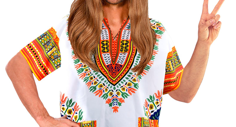 Widmann SRL Dashiki shirt Jimmy wit oranje