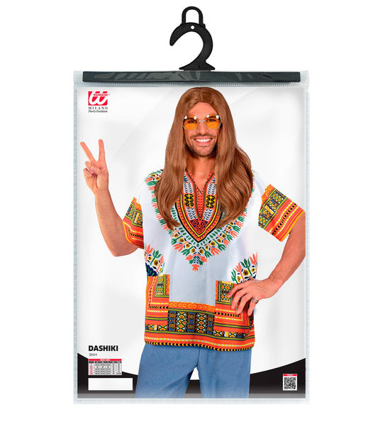 Widmann SRL Dashiki shirt Jimmy wit oranje