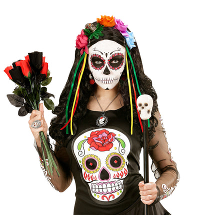 Widmann SRL Day of the dead diadeem met roosjes