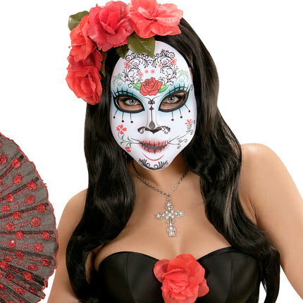 Widmann SRL Day of the dead masker met rozen