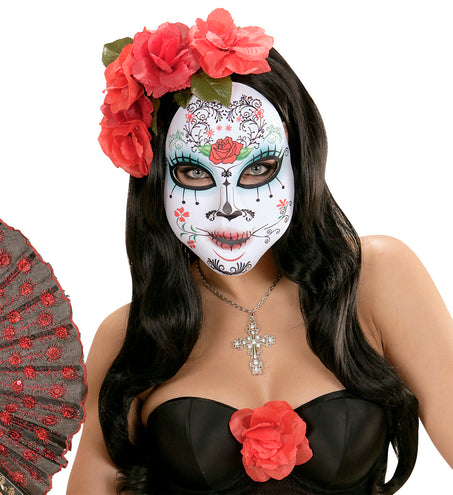 Widmann SRL Day of the dead masker met rozen