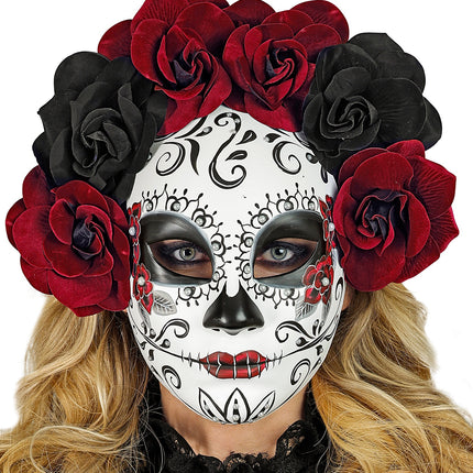 Widmann SRL Day of the Dead masker met rozen
