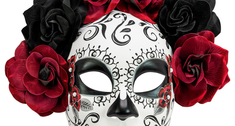 Widmann SRL Day of the Dead masker met rozen