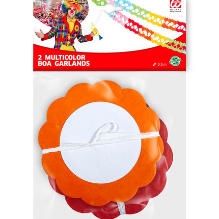 Widmann SRL Decoratieve slinger papier meerkleurig