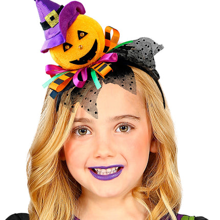 Widmann SRL Diadeem pompoen met heksenmuts luxe