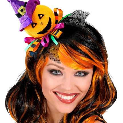 Widmann SRL Diadeem pompoen met heksenmuts luxe