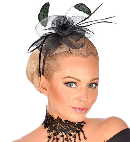 Widmann SRL Diadeem zwarte bloem