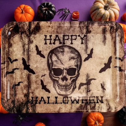 Widmann SRL Dienblad happy halloween schedel 33 x 24 cm