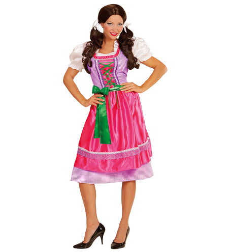 Widmann SRL Dirndl jurk roze groen