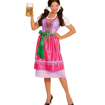 Widmann SRL Dirndl jurk roze groen