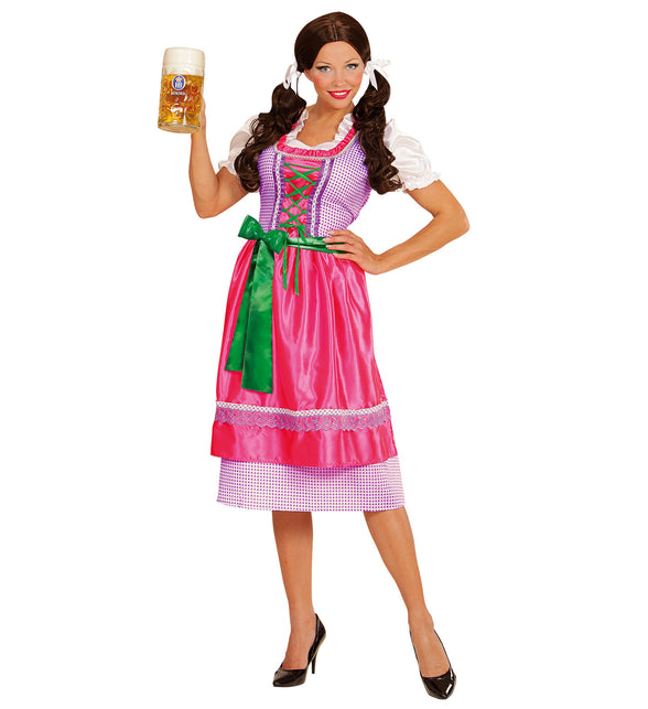 Widmann SRL Dirndl jurk roze groen