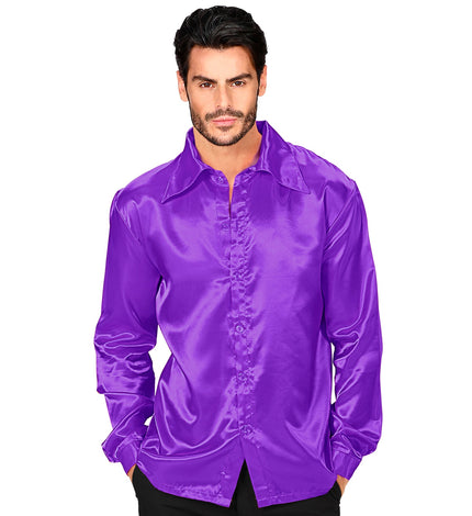 Widmann SRL Disco blouse paars Jim heren