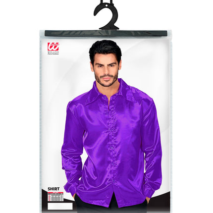 Widmann SRL Disco blouse paars Jim heren