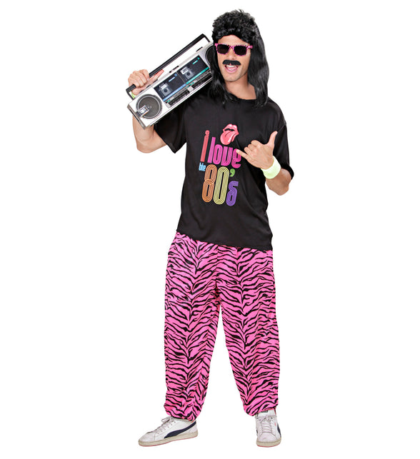 Widmann SRL Disco broek roze zebra print