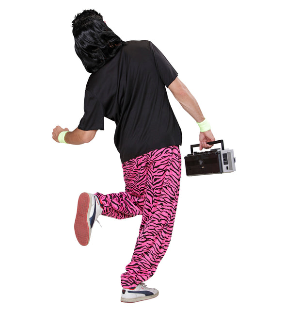 Widmann SRL Disco broek roze zebra print